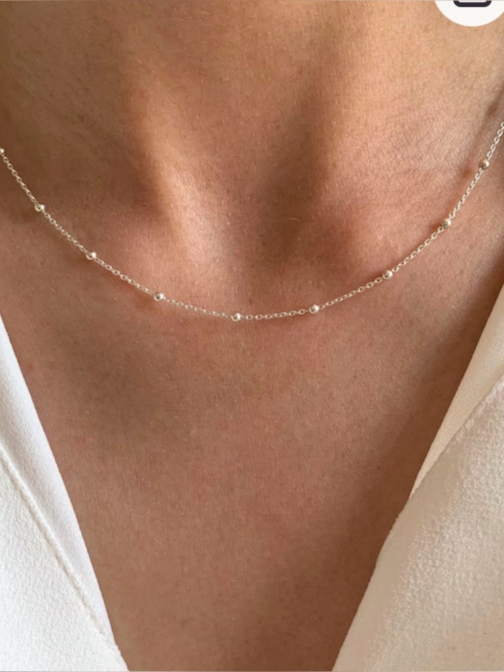 NEW Argento Vivo 925 Sterling Silver Ball chain necklace